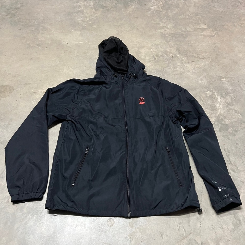 Disney Parks Star Wars Darth Vader Windbreaker Jacket Black Mens Medium